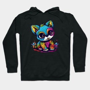 Rainbow fox pup Hoodie